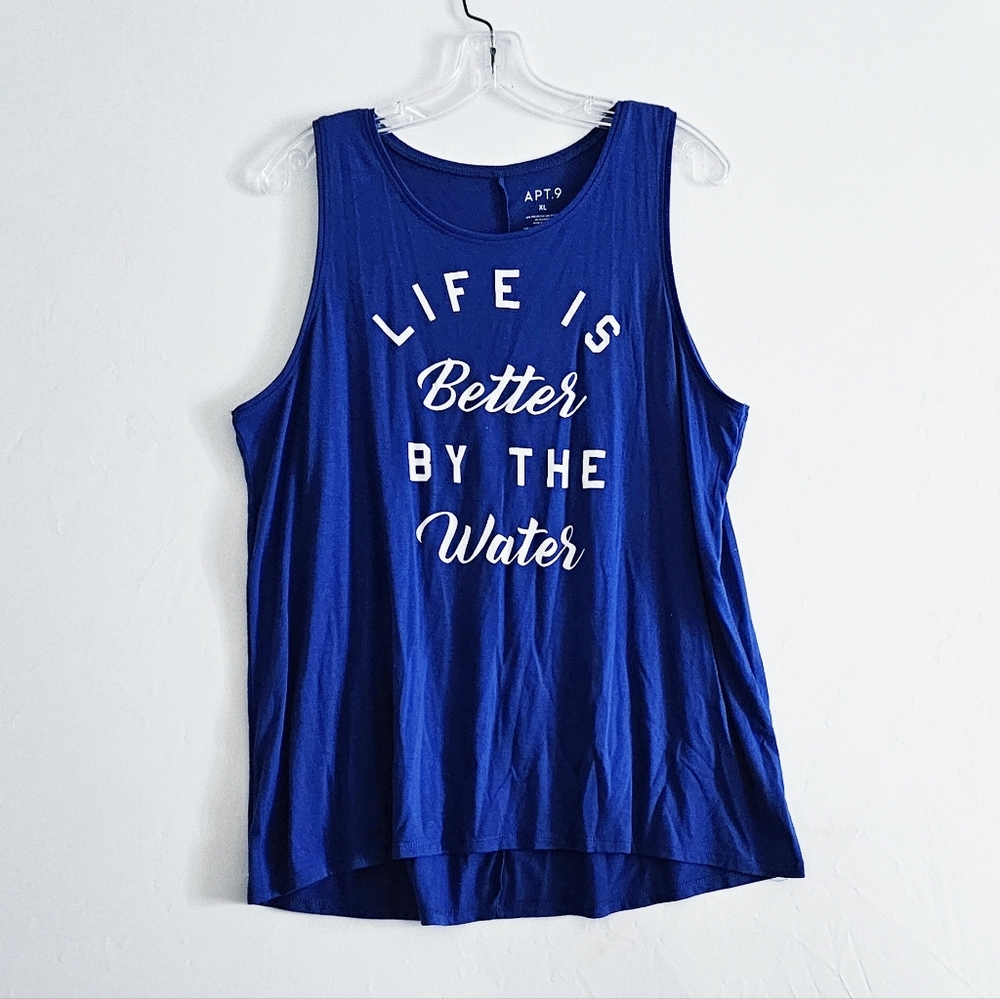 Apt 9 Tank Top Life Is Better By The Water Size XL